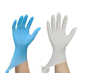 蓝、白丁腈手套