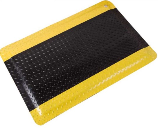 Tapis de sol ESD anti-fatigue (noir/jaune)